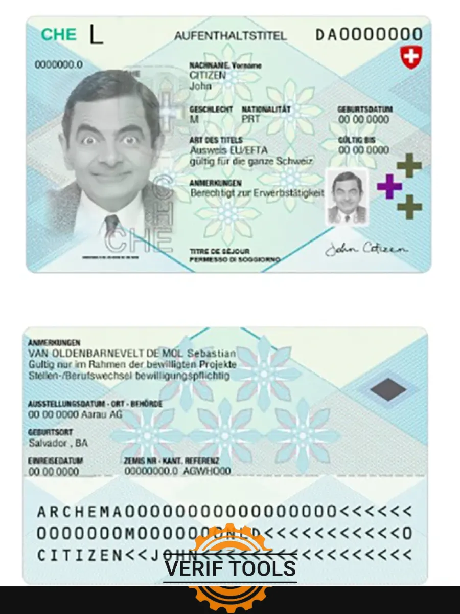 Switzerand Residence Permit 2020 Present — Residence Permit