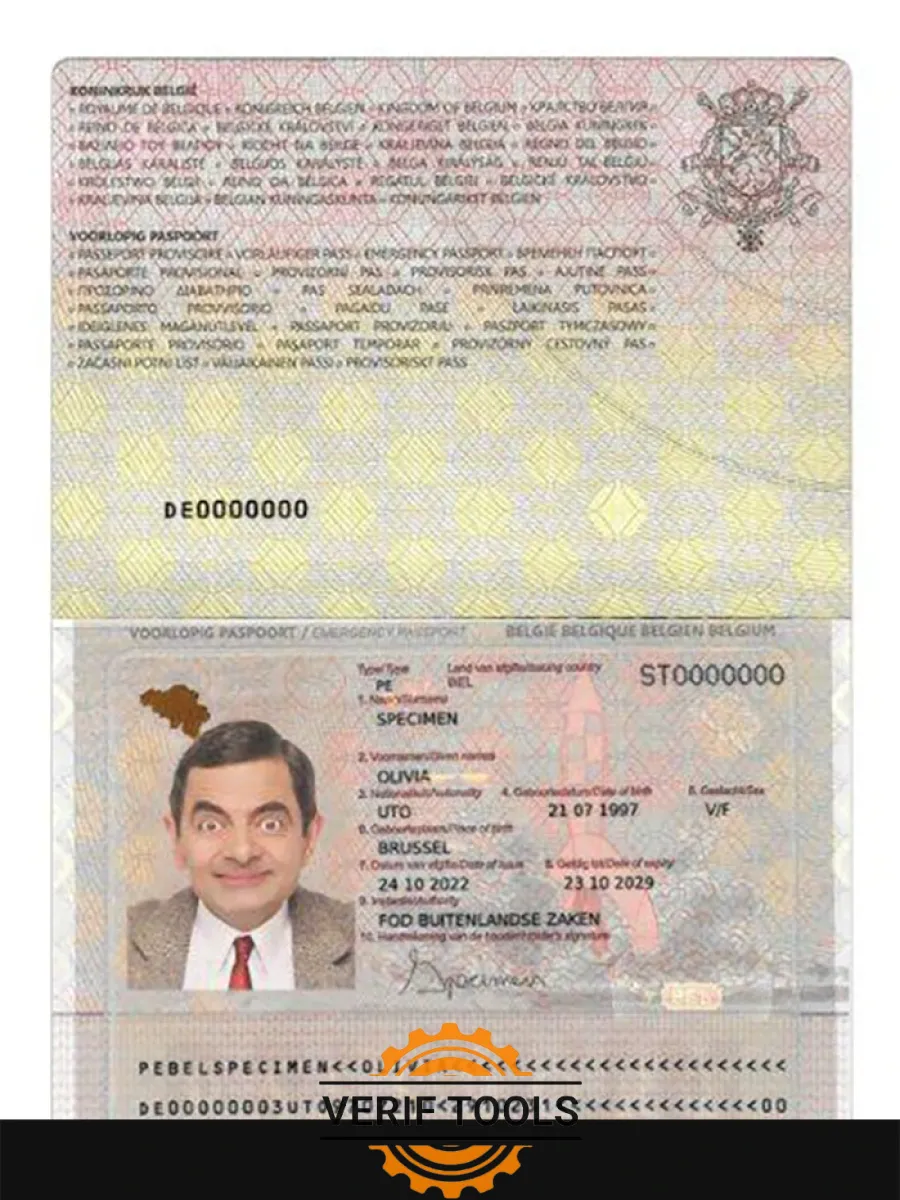 Belgium Emergency Passport — Passports