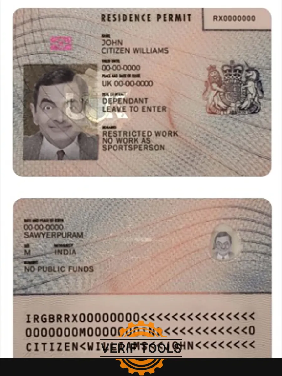 United Kingdom Residence Permit — Residence Permit