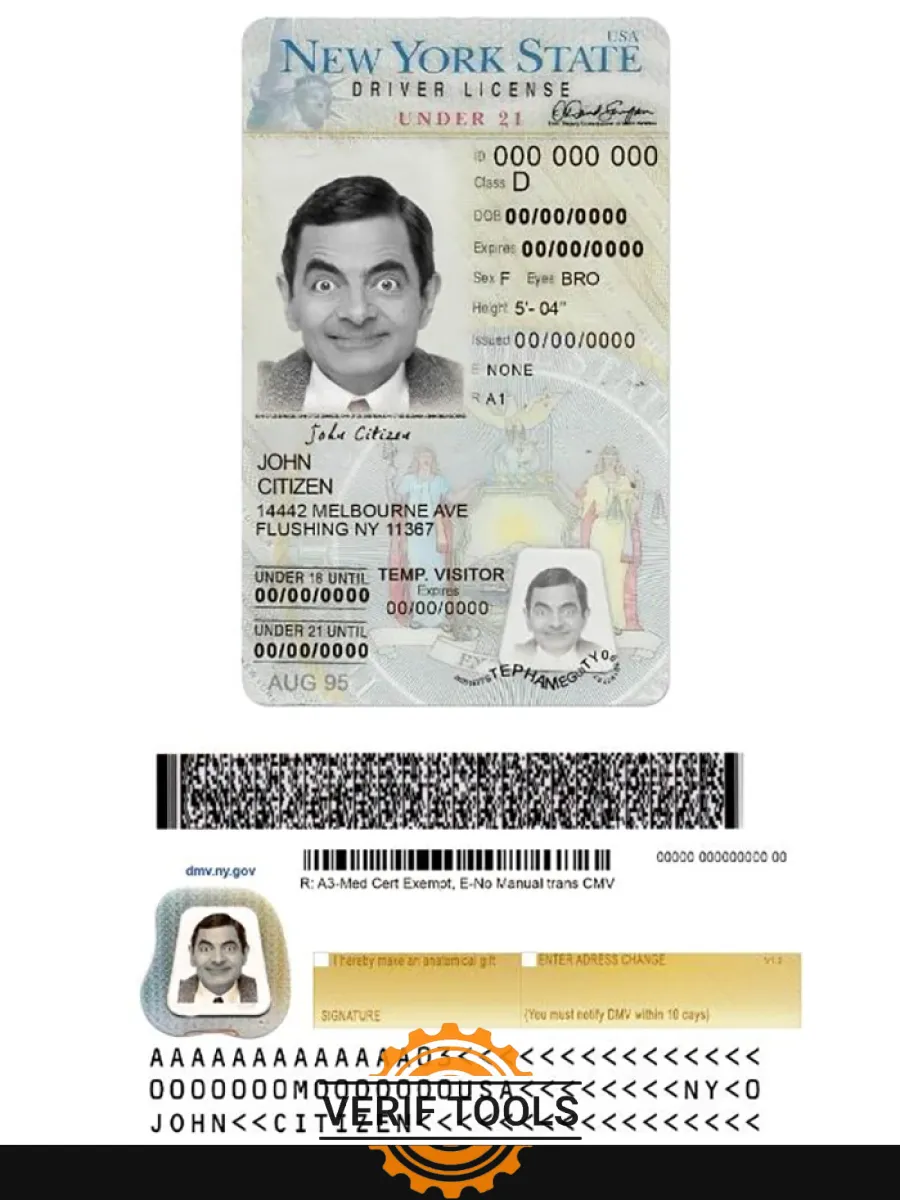 Usa New York Driving License Under 21 — Driver License