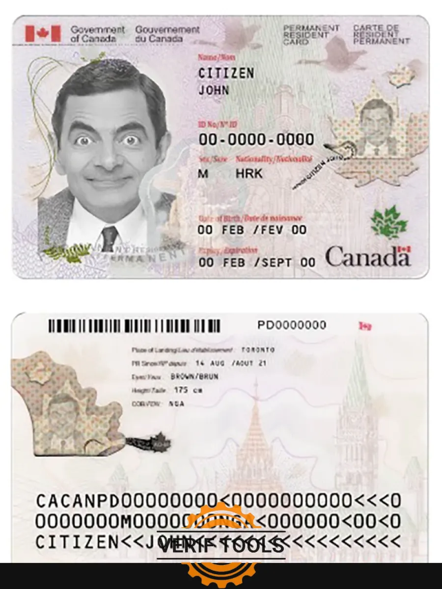 Canada Permanent Resident Card New — ID Cards