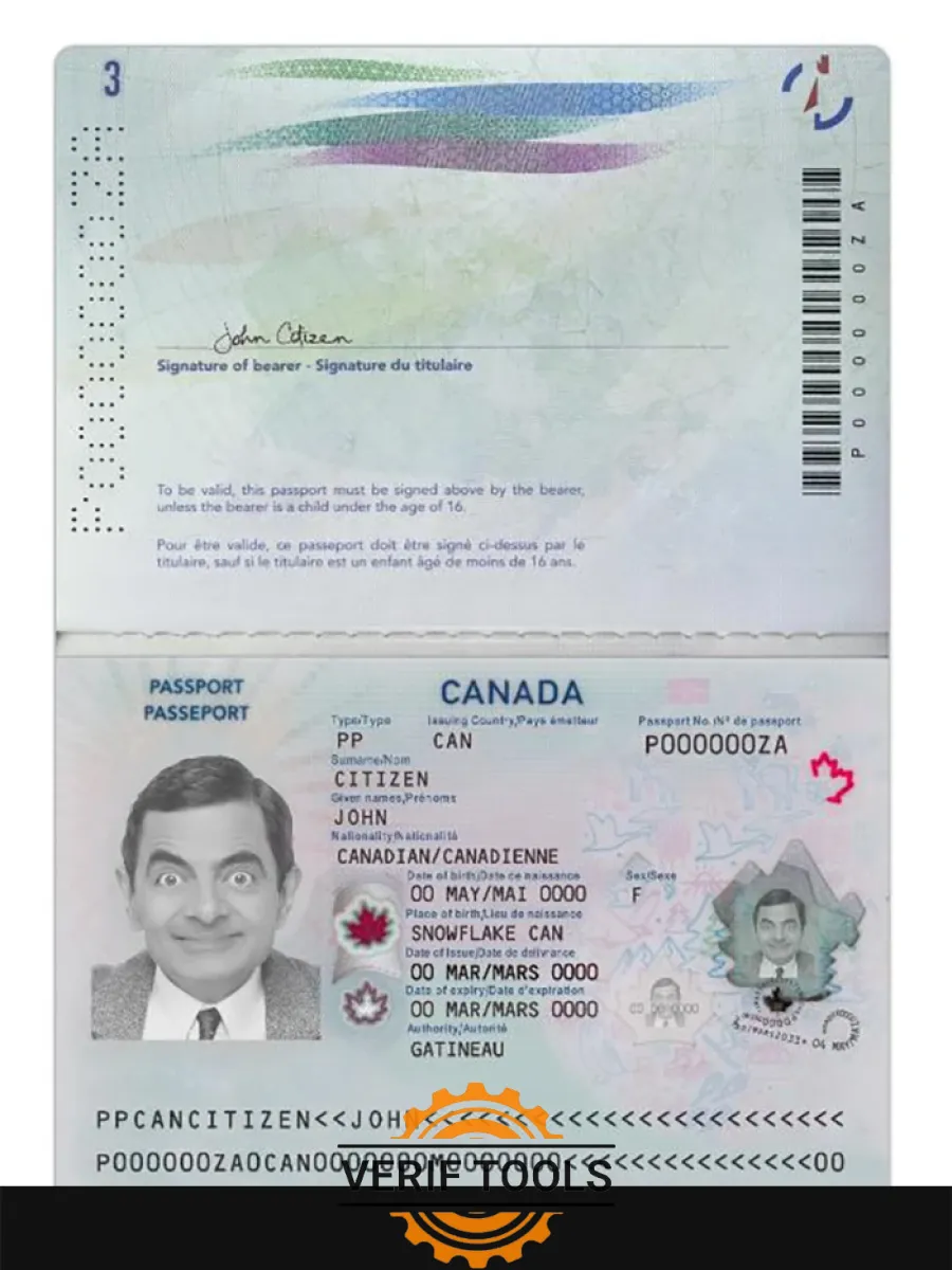 Canada Passport 2023 Present Version 2 — Passports