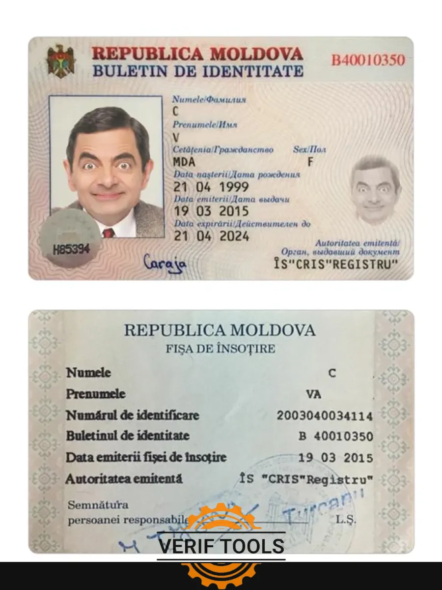 Moldova Id Card Version 2 — ID Cards