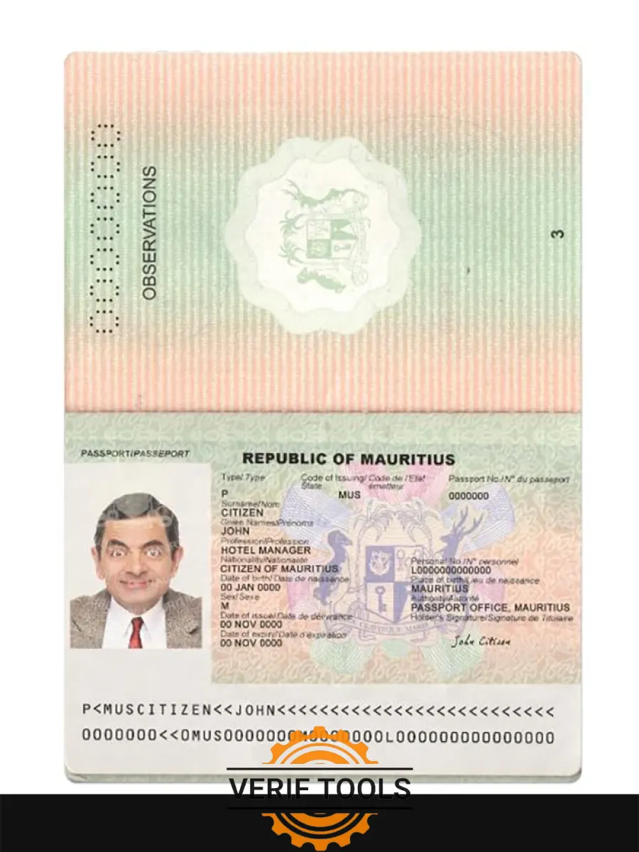 Mauritius Passport 2017 Present — Passports