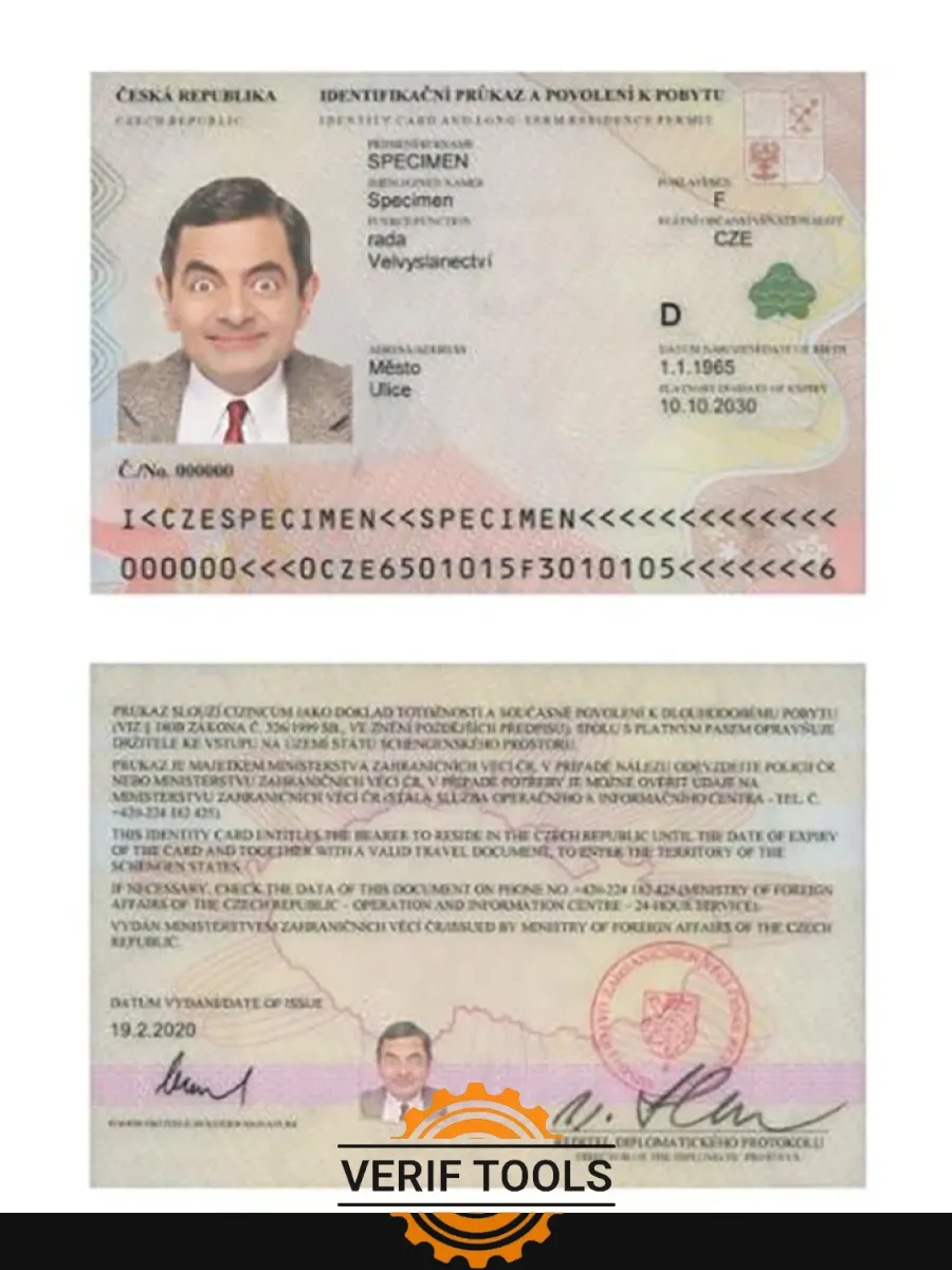 Czech Id Card 2020 Present — ID Cards