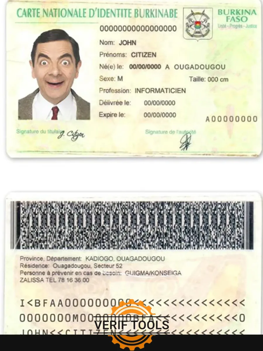 Burkina Faso Id — ID Cards