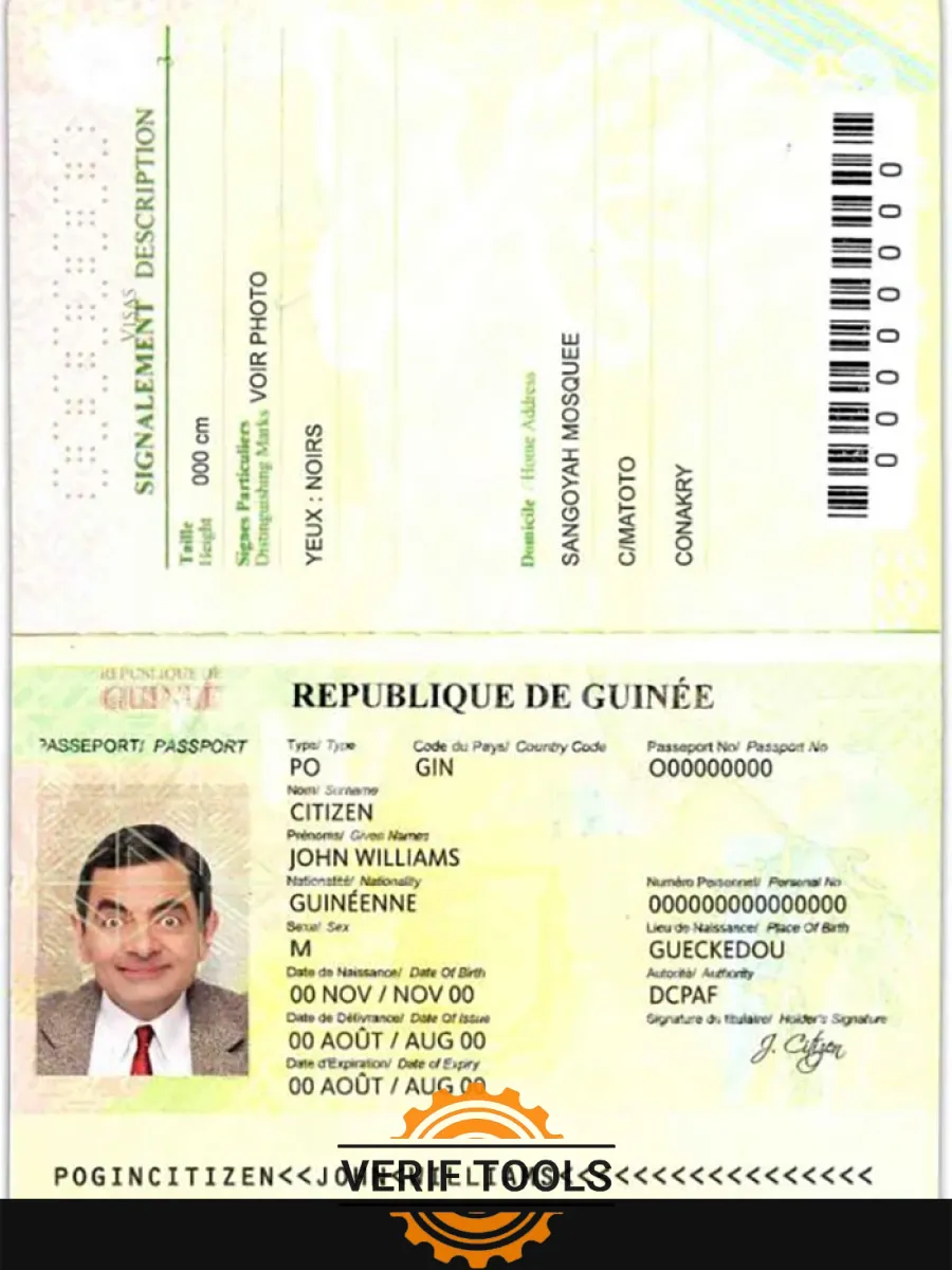 Guinea Passport 2014 2018 — Passports