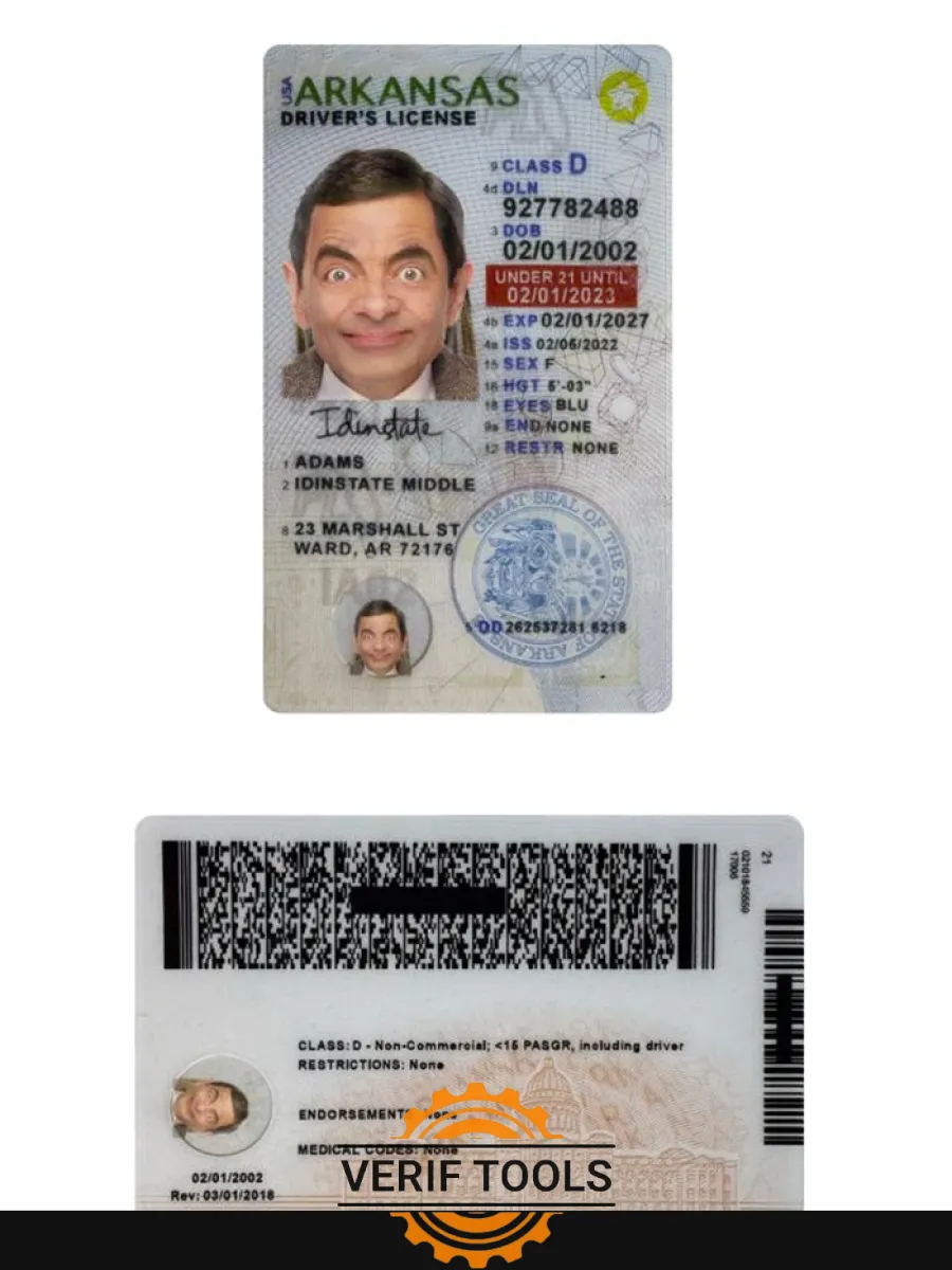 Usa Arkansas Under 21 Driving License — Driver License