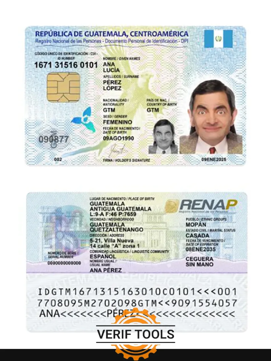 Guatemala Id Card 2025 Present — ID Cards