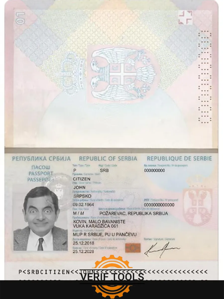 Serbia Passport New Version — Passports