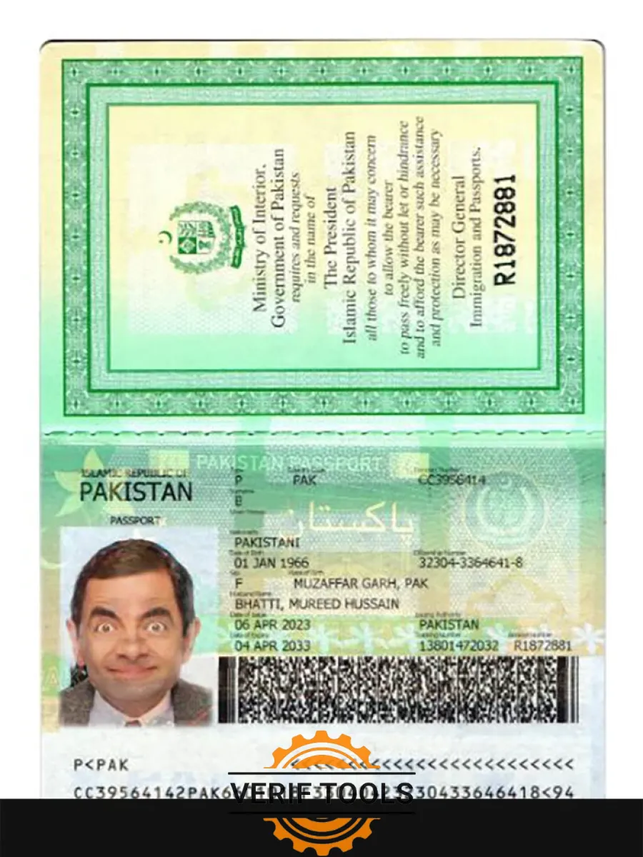 Pakistan Passport 2023 Present Version 2 — Passports