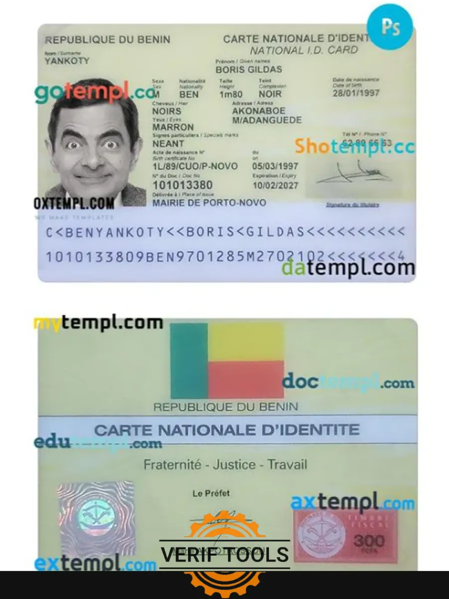 Benin Id Card — ID Cards