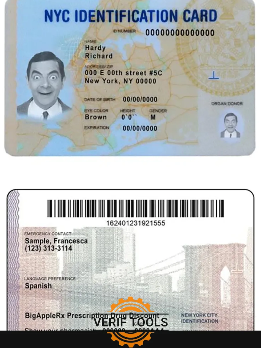 Usa New York Id — ID Cards