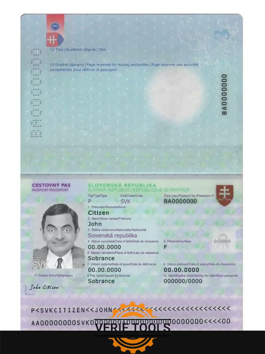 Slovakia Passport Version 3 — Passports