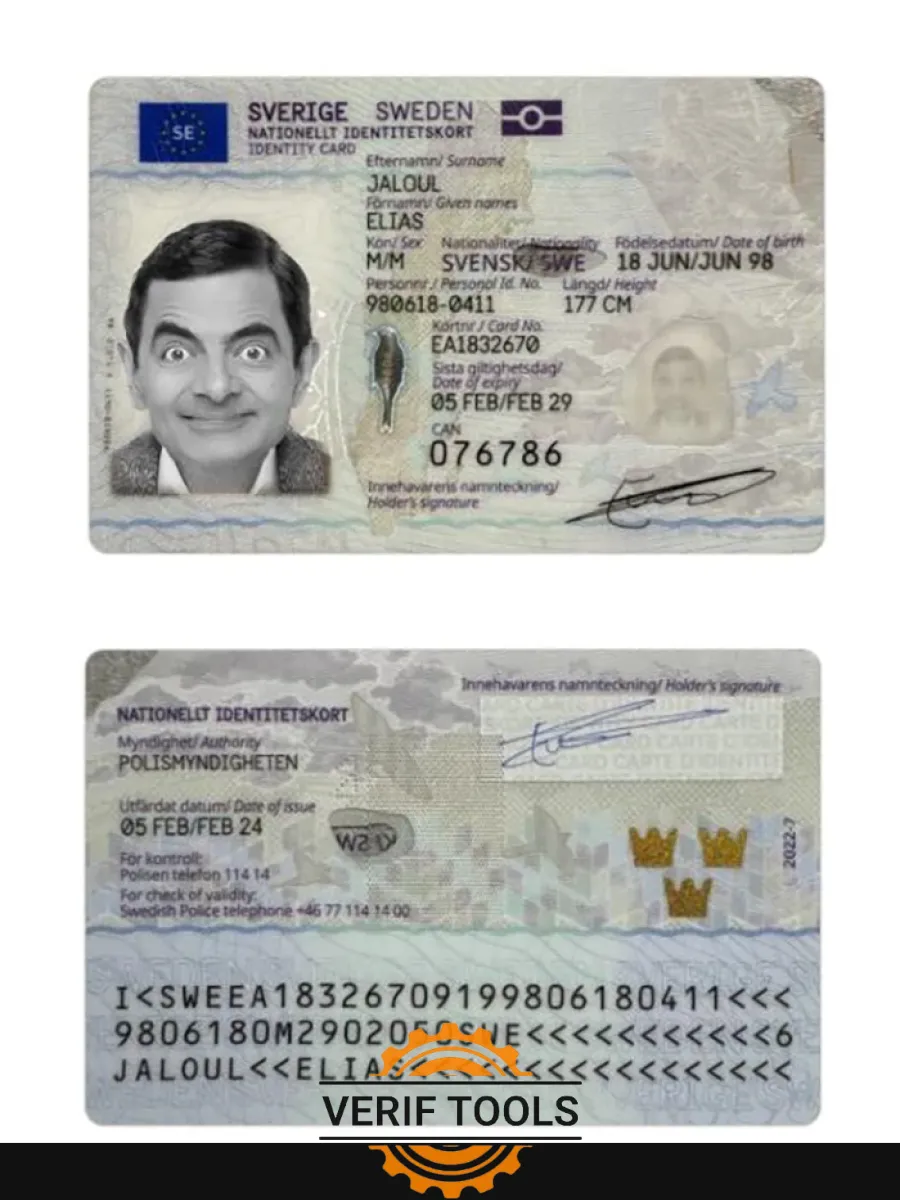 Sweden Id Card 2024 Present — ID Cards