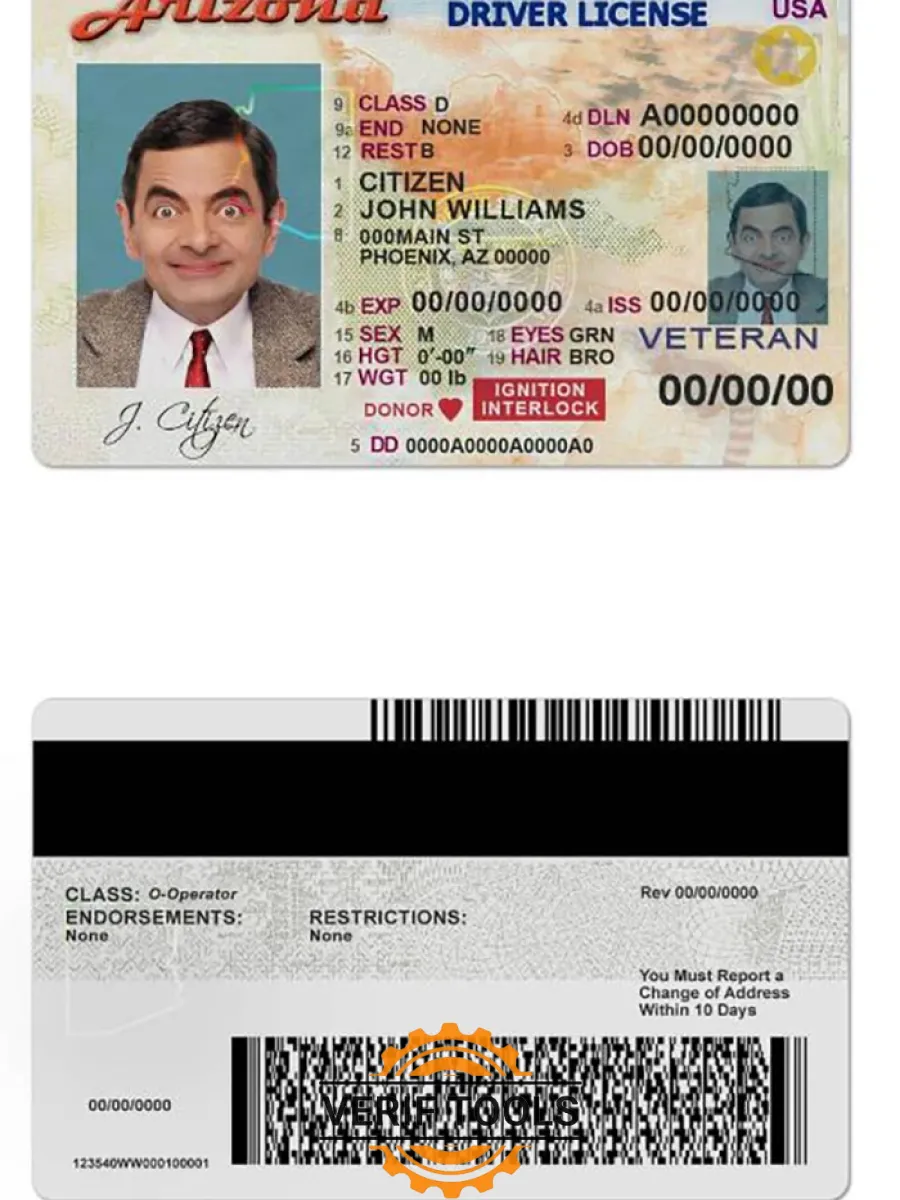 Usa Arizona Driving License — Driver License