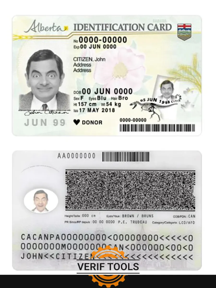 Canada Alberta Id Card — ID Cards