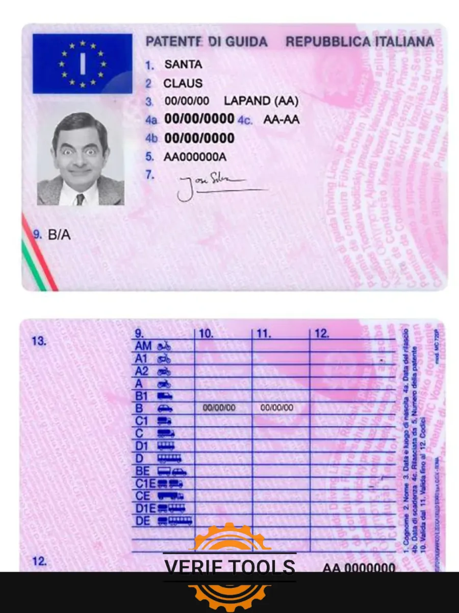 Italy Driving License — Driver License