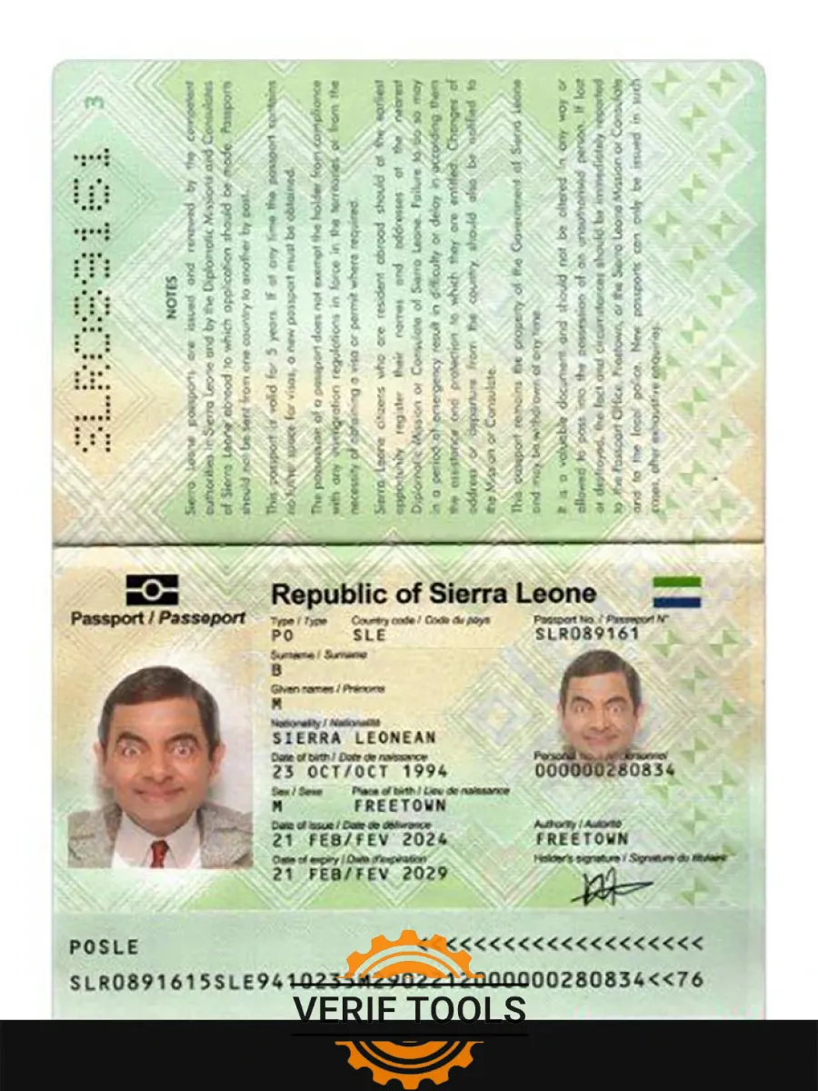 Sierra Leone Passport 2024 Present — Passports