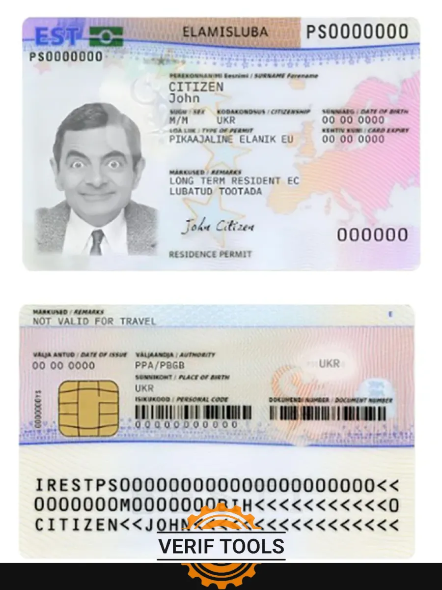 Estonia Residence Permit Card — Residence Permit