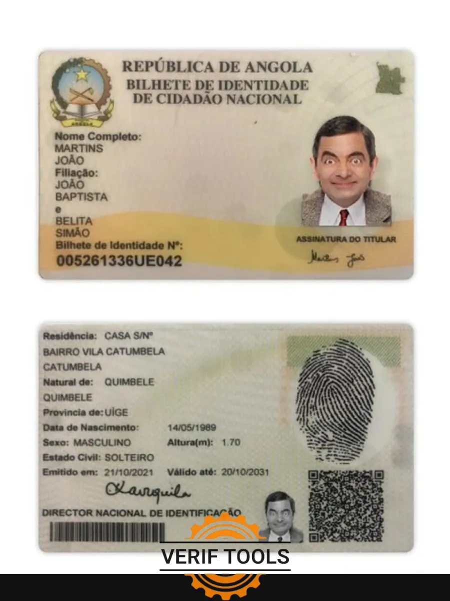 Angola Id Card 2021 Present — ID Cards