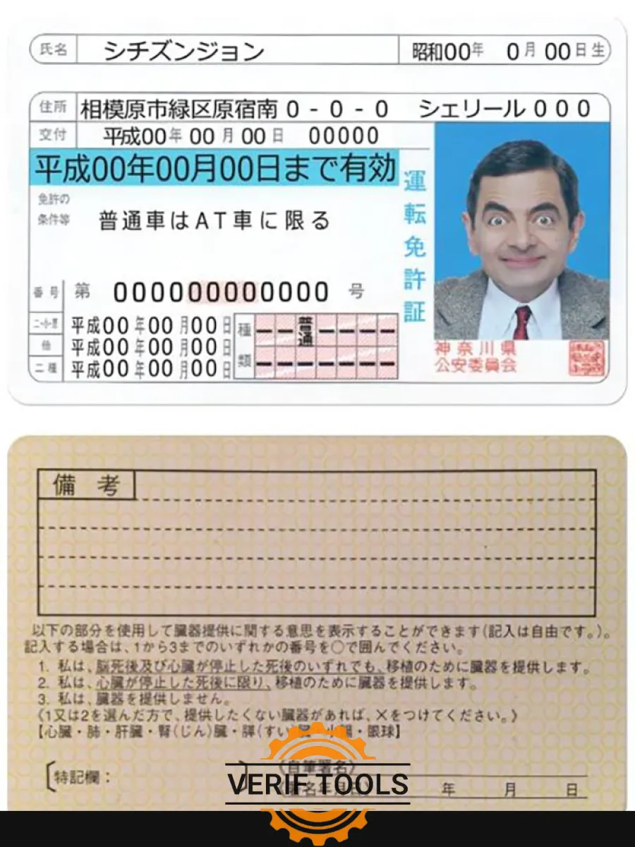 Japan Driving License Version 2 — Driver License