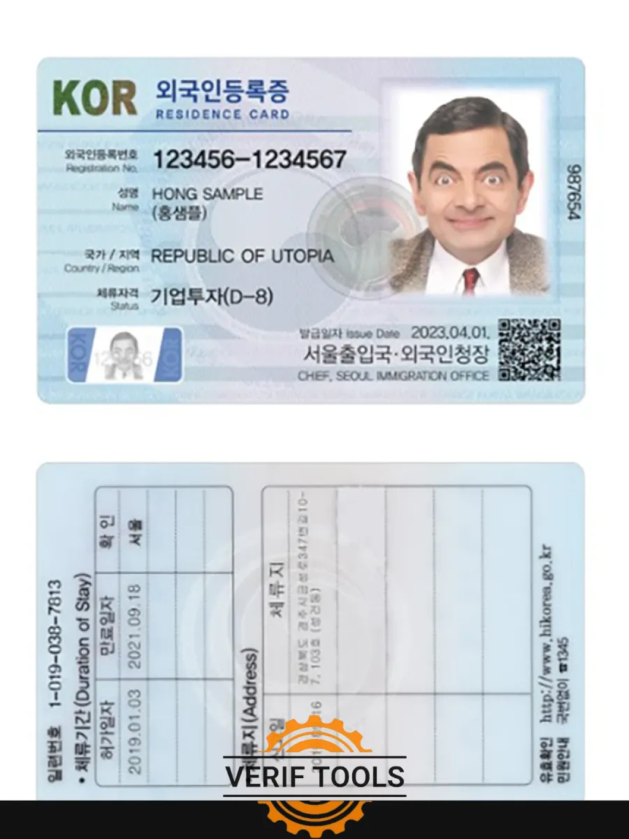 Korea Residence Card 2023 Present — Residence Permit