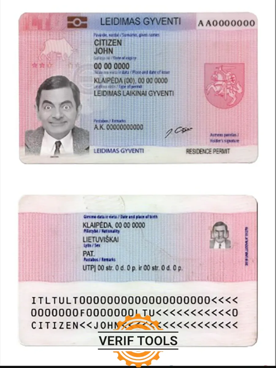 Lithuania Litva Residence Permit — Residence Permit